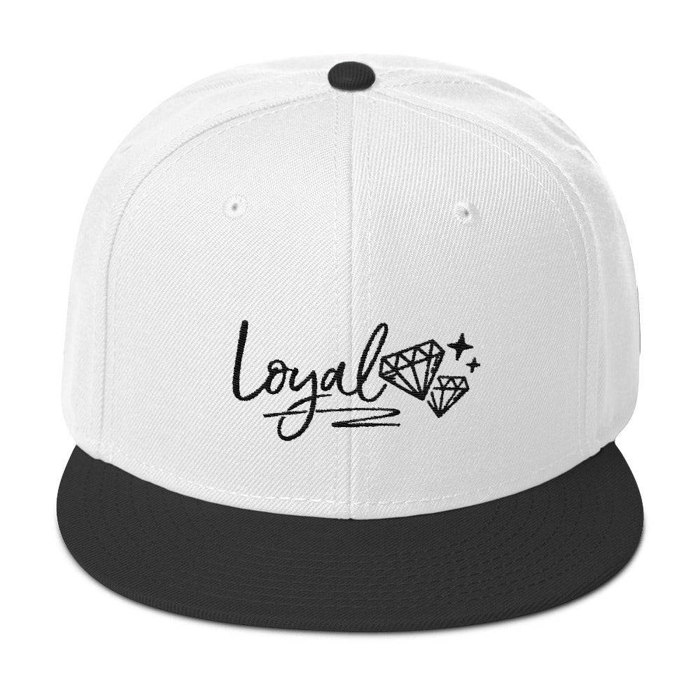 New Loyal White/Black Snapback Hat