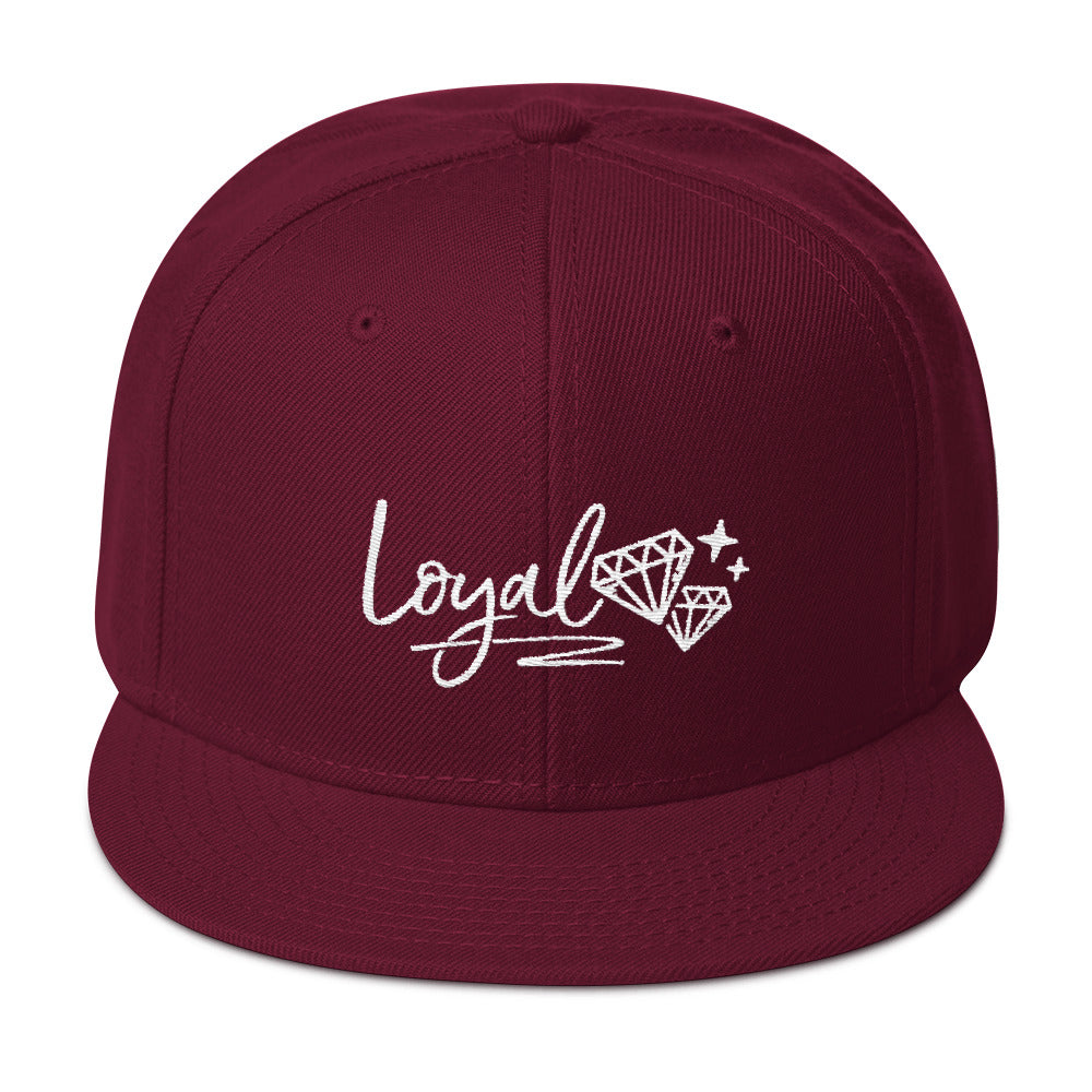 New Loyal Burgundy Maroon/Wihte Snapback Hat