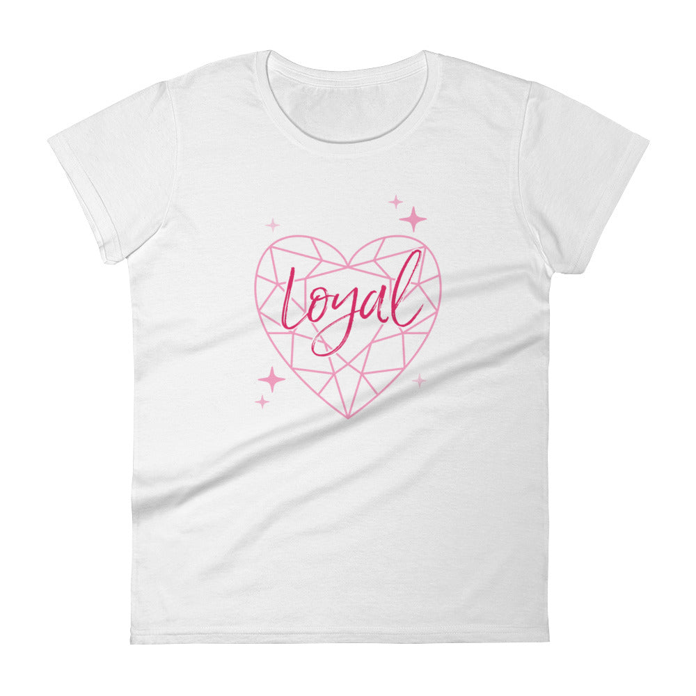 Loyal Diamond Heart Women's Short Sleeve T-Shirt
